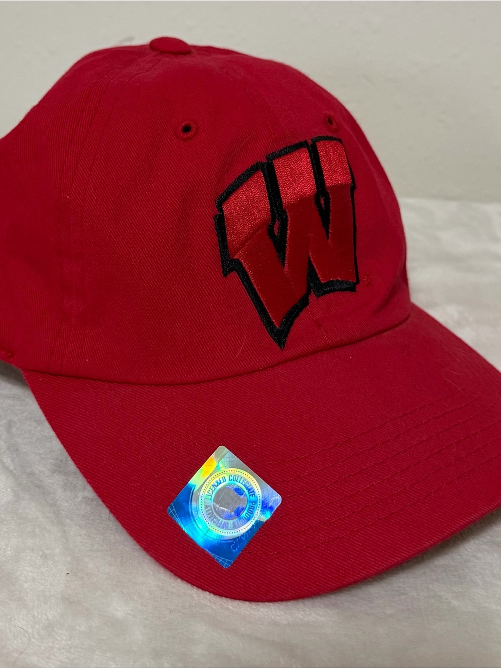 Red Embroidered 'W' Baseball Cap